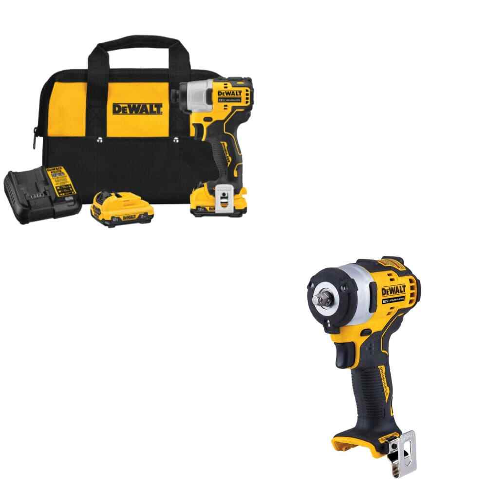 Dewalt DCF801F2 12V Max Impact Driver Kit w/ FREE DCF903B 12V MAX Impact Wrench