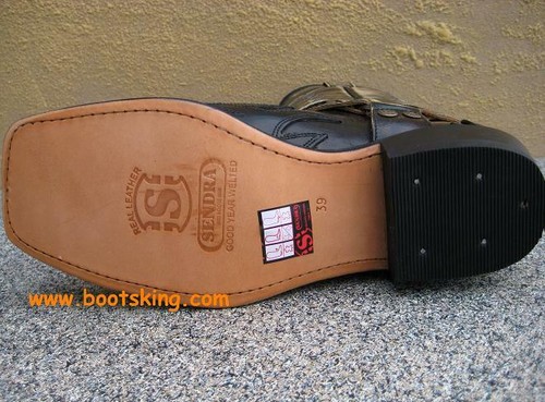Botas de motociclista Sendra 6341 negras - blancas botas de granjero hechas a mano talla 38 - 41 - Imagen 5 de 5