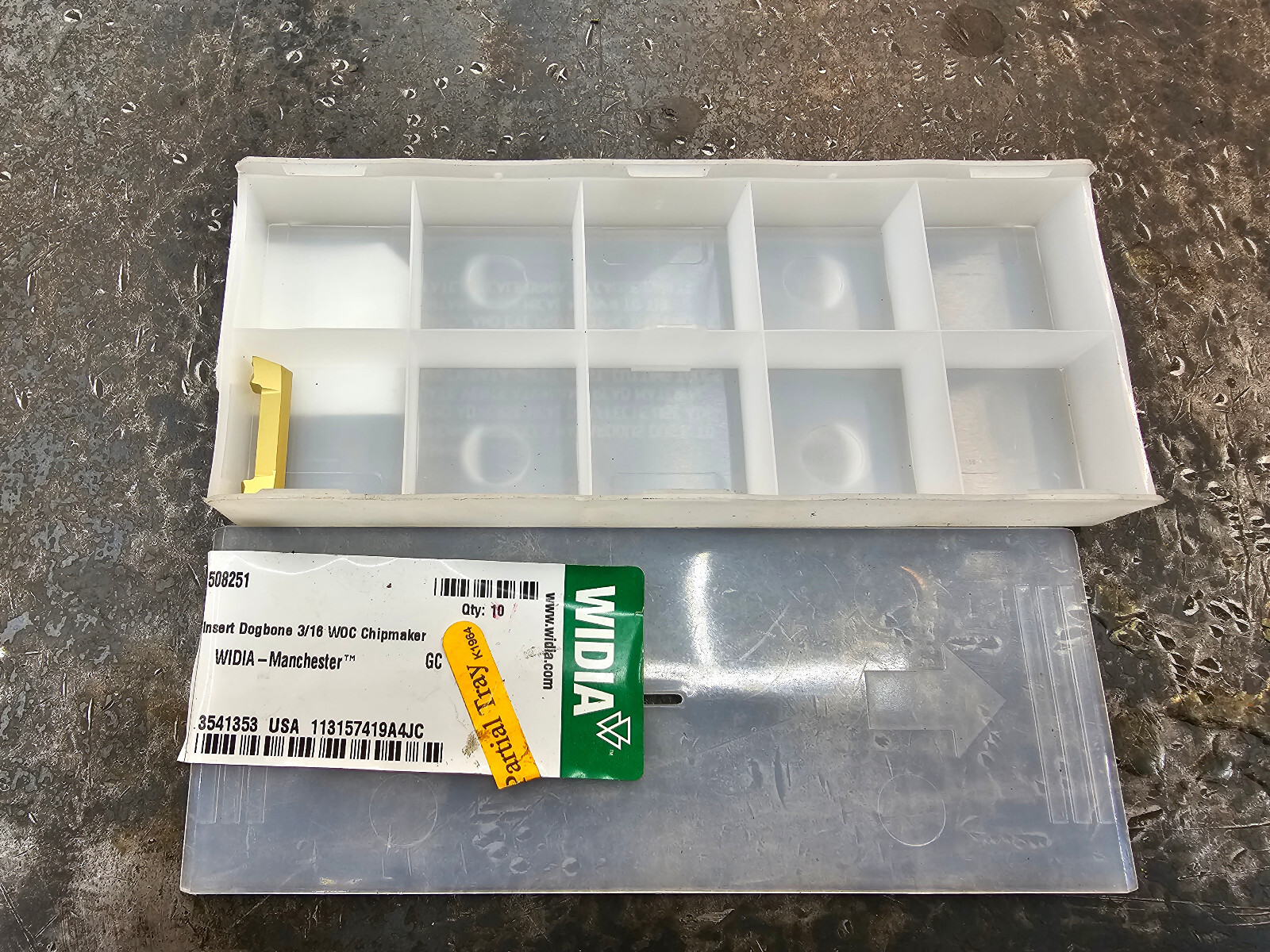 Qty 1 Widia 508251 Insert Dogbone 3/16 WOC Chipmaker GC grade carbide