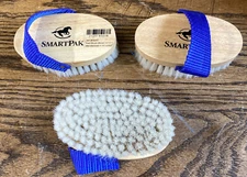 3 - SmartPak Goat Hair Brush (soft) Equestrian Face Brush Brown 4 1/2”
