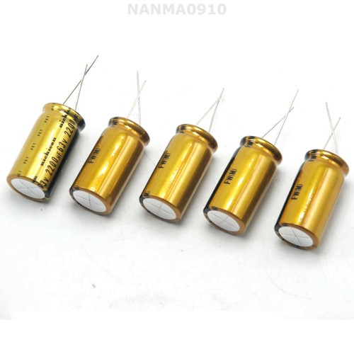 10pcs NEW 2200Uf 63V Audio Specific Electrolytic Capacitors For Audio Nichicon - Picture 5 of 6