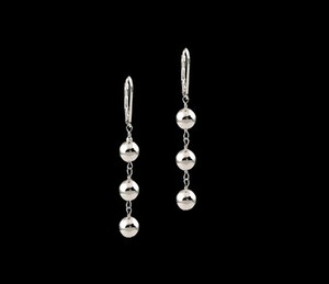 leverback sterling earrings silver dangle linked ball