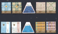 Japan 2016 ¥82 Traditional Japanese Design Series 1, (Sc# 4003a-j), used