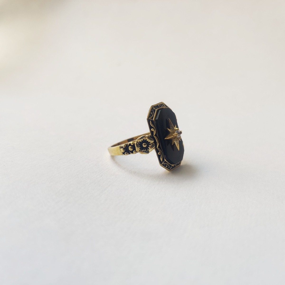 antique 925 silver vintage Victorian art deco handmade black