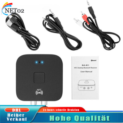 NFC Bluetooth 5.0 Empfänger 3.5mm AUX Cinch Buchse Hifi Wireless Audio Adapter