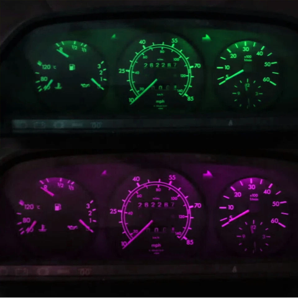 Gauge Cluster & Center Console LED Dashboard Lights Bulbs for Mercedes Benz W123 - Image 3 of 4