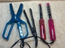 Lot of Mini Travel Size Curling Spiral Irons Straightener Crimper
