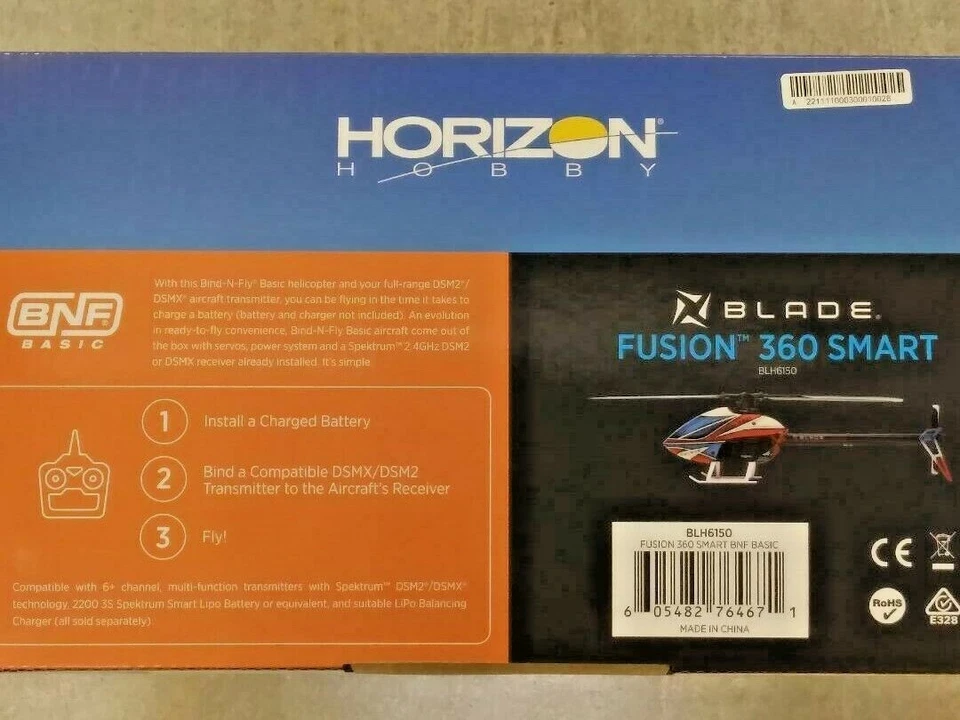 Blade Fusion 360 Smart BNF Basic Electric Flybarless Helicopter w/SAFE BLH6150 - Image 3 of 4