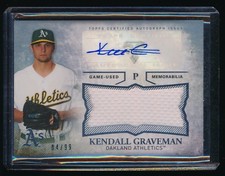 KENDALL GRAVEMAN 2015 TOPPS TRIPLE THREADS UNITY JERSEY AUTO #UAJRKG 04/99