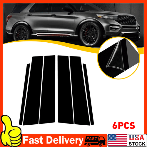 For Ford Explorer 2011-2017 2018 2019 Black Pillar Post Window Door Cover Trim - Picture 24 of 24