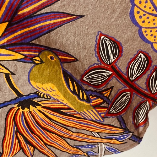 Vintage Skirt Size S Toucan Tropical Bird Floral Print Green Purple Orange SK - Picture 5 of 13