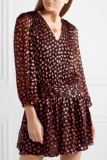 Alice + Olivia Tessie Heart Drop Waist Dress Red Black Silk Size 8 NWT