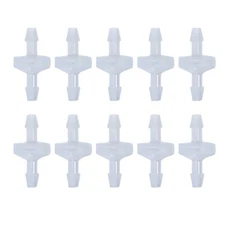 10 Pack 1/4" Plastic Check Valve One Way Barb Non-Return for Fuel Oil Water