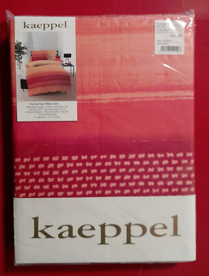 Kaeppel Bettwäsche Makosatin 135x200 rot mehrfarbig NEU