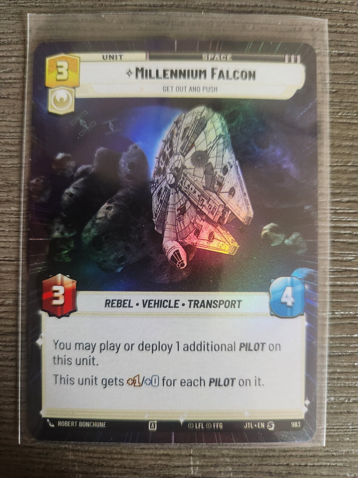 Star Wars Unlimited Jump To Lightspeed Hyperspace Foil Millennium Falcon 983 S