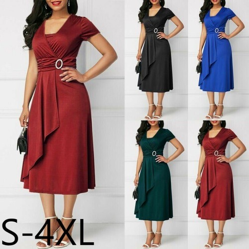 Vestido Mujeres Fiesta Elegante Vestidos Largos De Encaje Moda Nueva Ropa  Mujer | eBay