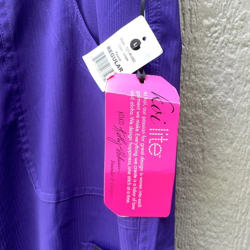 NWT Koi Lite Scrub Pants Size L Grape Purple Slim Fit Mechanical Stretch NEW - Picture 4 of 9