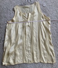 1950s Cream Silk Peek A Boo Nightshift Lingerie Lounge Sleepwear Size LG/XL