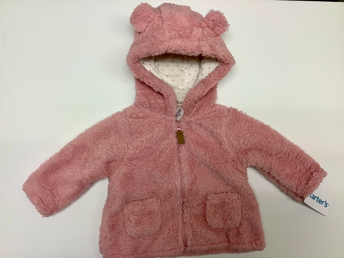 Carter's Hooded Sherpa Jacket for Baby Girls Months Pink