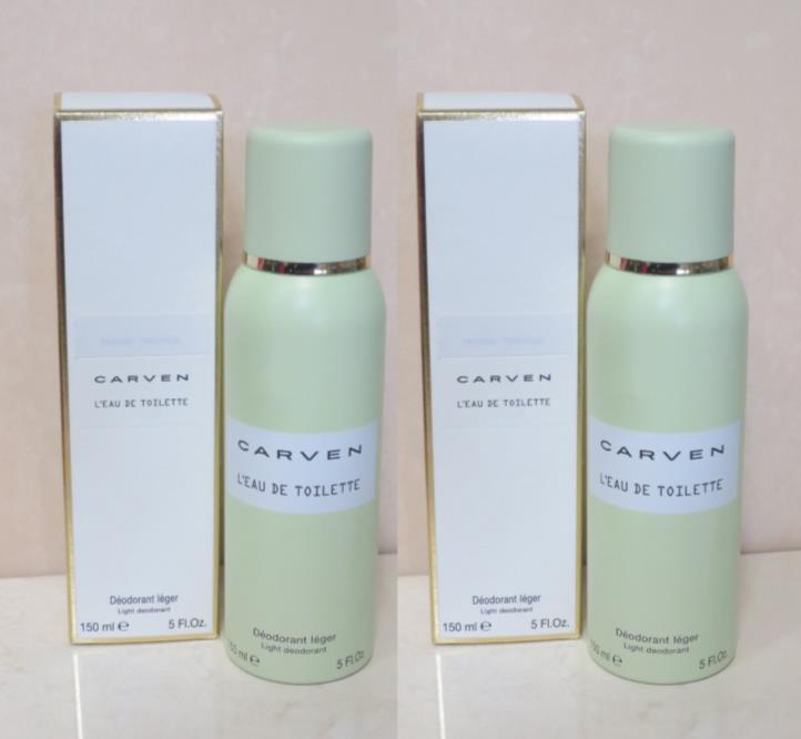 CARVEN L'EAU DE TOILETTE LIGHT DEODORANT OZ BOXED LOT OF