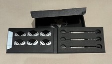 Marlboro Dart Set, In Original Box, 3 Darts, 3 Flights, Black/Silver, With Map
