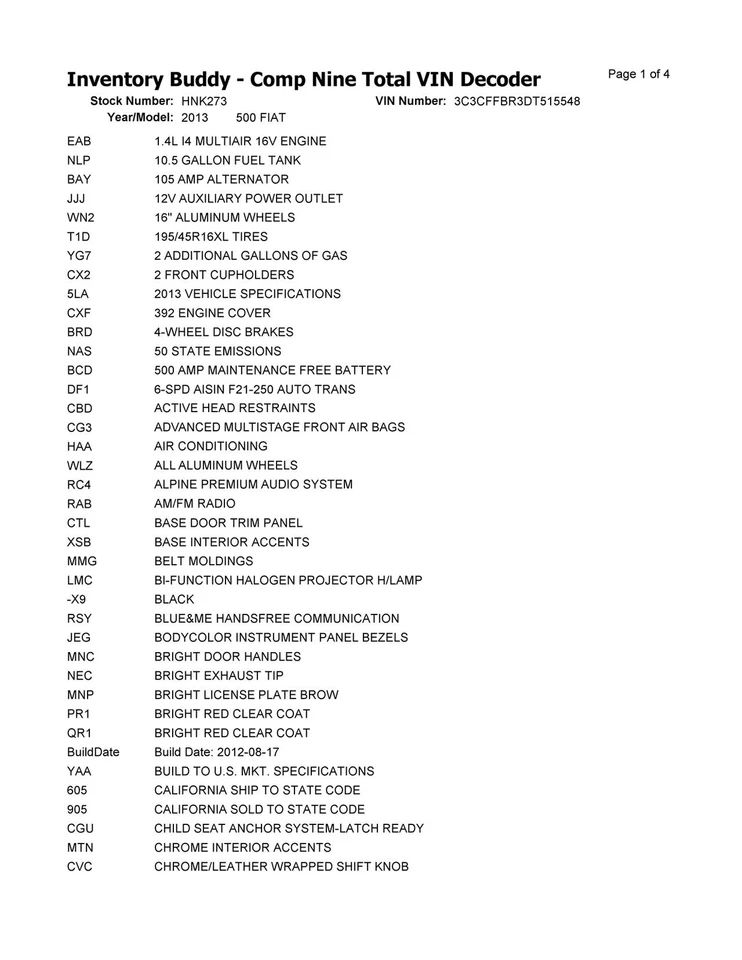 Pinza de freno de disco trasera derecha usada se adapta a: 2013 Fiat 500 freno trasero 2 puertas estándar Foto 2 de 4