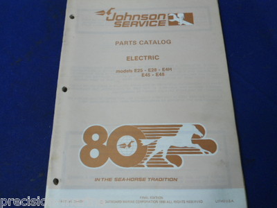 1980, ELECTRIC MODELS Parts Catalog, Johnson Outboards OMC
