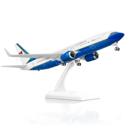 Joylludan 1:112 AirForceOne 737 Model Plane Alloy Diecast Airplanes Blue-white