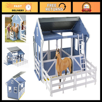 Deluxe Country Stable & Wash Stall Playset | 6-Piece Barn Toy | 1:12 Scale Horse