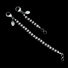 Sterling silver oxidized 4mm Bead extension Chain, Necklacer Extender, Southwes