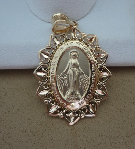 MICHAEL ANTHONY 14K GOLD FILIGRAN MIRACULOUS MEDAILLE ANHÄNGER