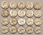 1964-D Silver Washington Quarter 1/2 Roll 25C 20 Coins FREE SHIPPING
