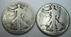 1918 S, & 1919 S * 2 SILVER WALKING LIBERTY HALF DOLLARS * As Seen FREE SHIP