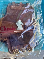 Classic Equine Waxed Leather Brush Front Splint Boots S