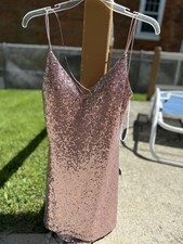 Pink Sequin Cocktail Dress