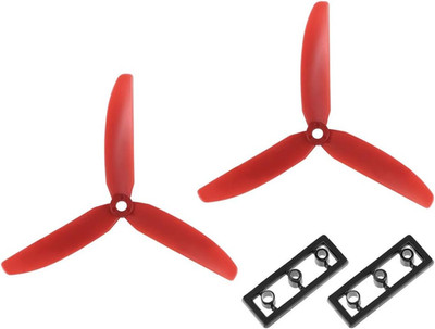 RC Propellers 5030 5X3 Inch 3-Vane Multi-Rotor for Aircraft Toy, Nylon Red 1 Pai