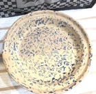 Vintage Frankoma Pottery Blue Splatterware Serving Dish Pie Plate 10"