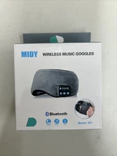 Midy Wireless Sleep Mask Adjustable & Washable Travel Sleeping Headset