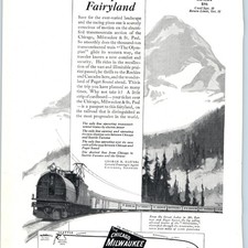 1923 Chicago Milwaukee St Paul Railway Olympian Train Print Ad CMSTP Puget Sound