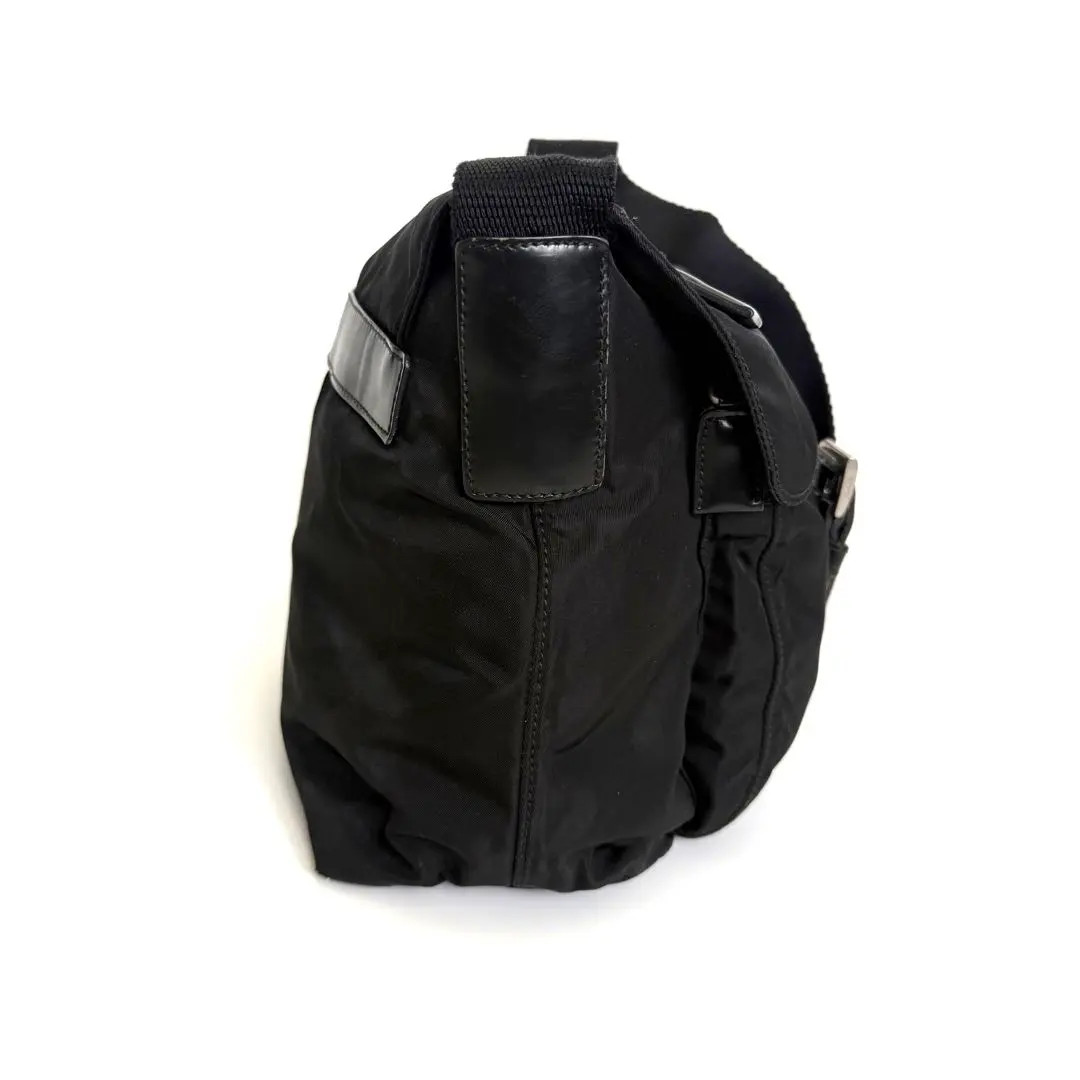 PRADA Nylon Leather  Shoulder Bag Black Women Authentic From JAPAN FS thumbnail 4