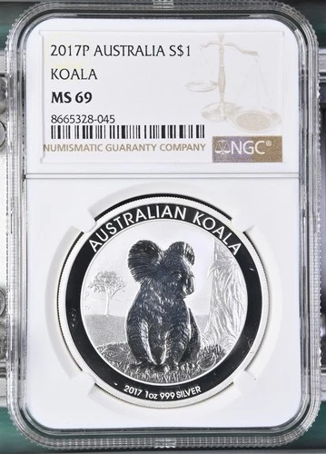 2017P Australia 1 oz Silver Koala Coin NGC MS69