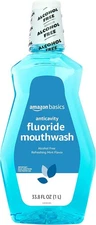 Amazon Basics Fluoride Mouthwash for Adults, Anticavity,  1 Liter, 1-Pack