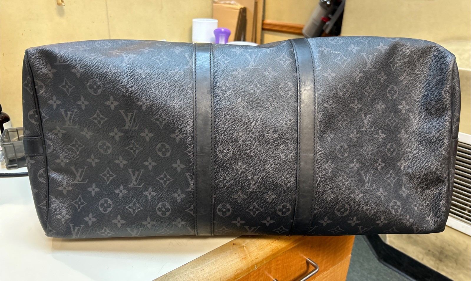 Louis Vuitton Monogram Eclipse 55 Bandouliere Bla… - image 9