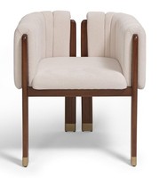 Stuhl Design Stoff Holz Elegant Komfort Klassisch Stilvoll Modern