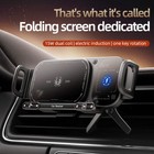 Fold Screen Car Wireless Charger Dual Coil Mount 15W Fast Car Charging for Samsu