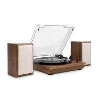 Victrola The Kingfield Bluetooth Record Player Shelf System with Bookshelf
