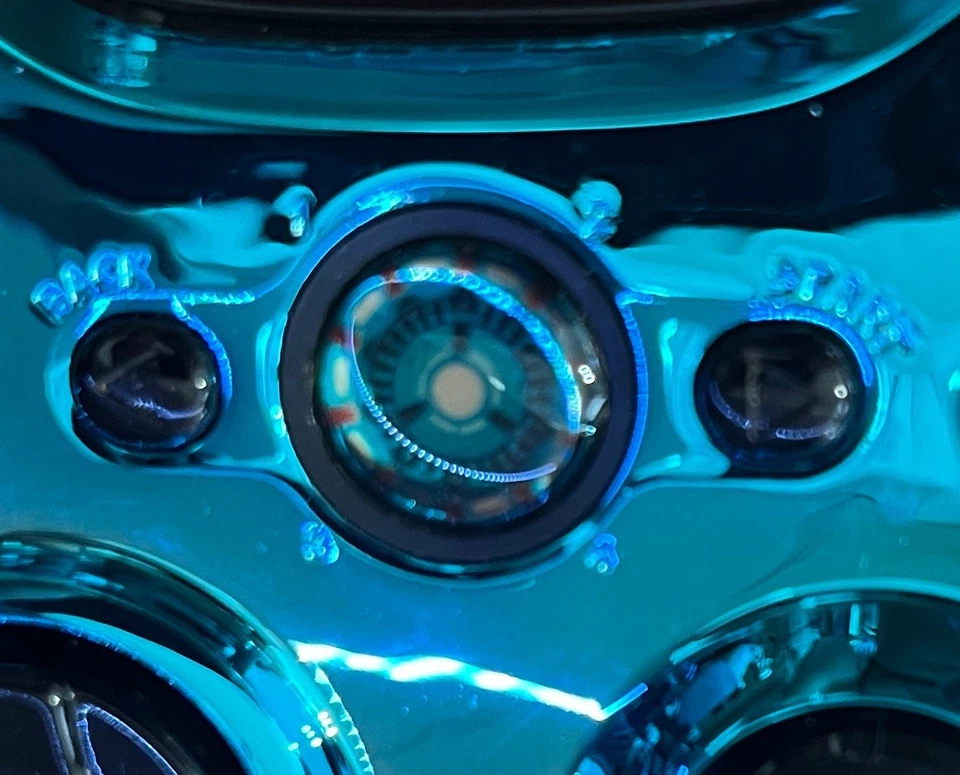 Microsoft Xbox 360 Controller Custom Reshell IRON MAN BLUE CHROME - Image 3 of 4