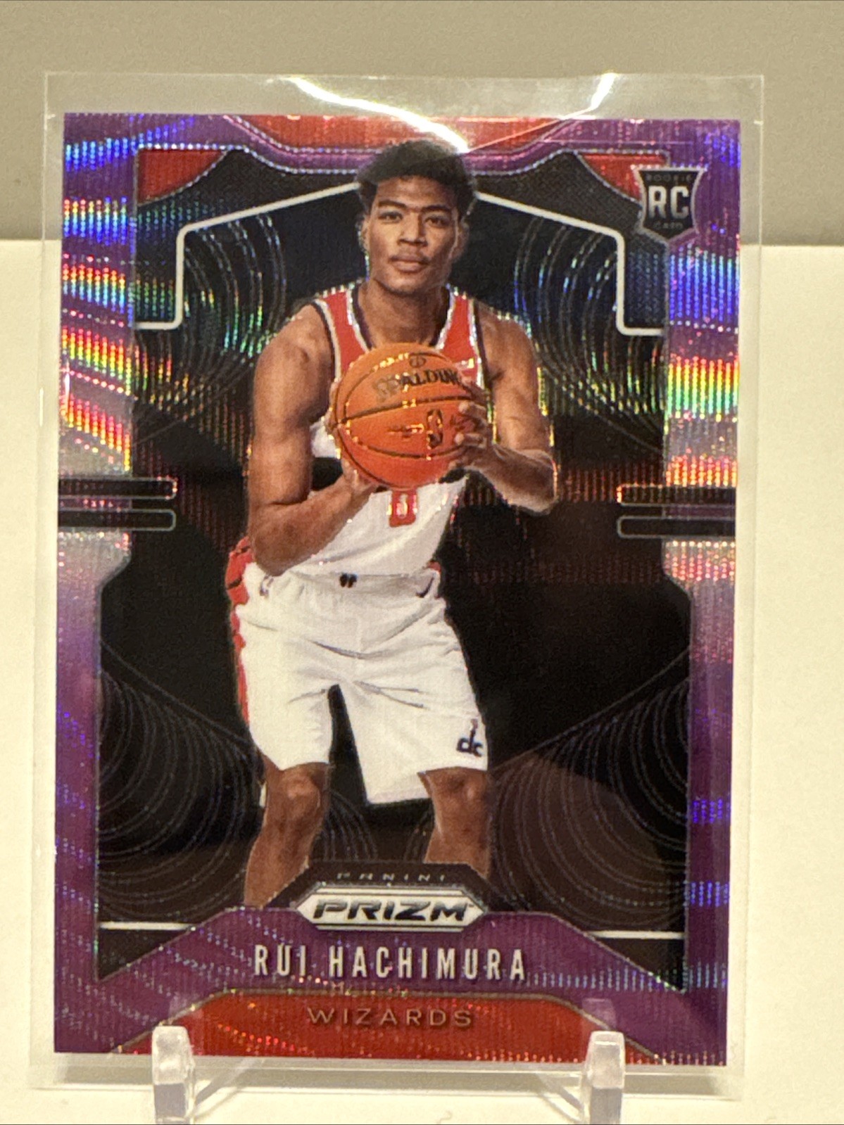 Rui Hachimura 2019-20 Panini Prizm Purple Wave #255 Washington Wizards RC