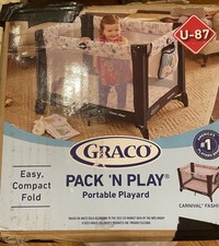 GRACO PACK  N PLAY PORTABLE PLAYARD 40x28x29  HIGH - WORKS GREAT - SEE PICTURES