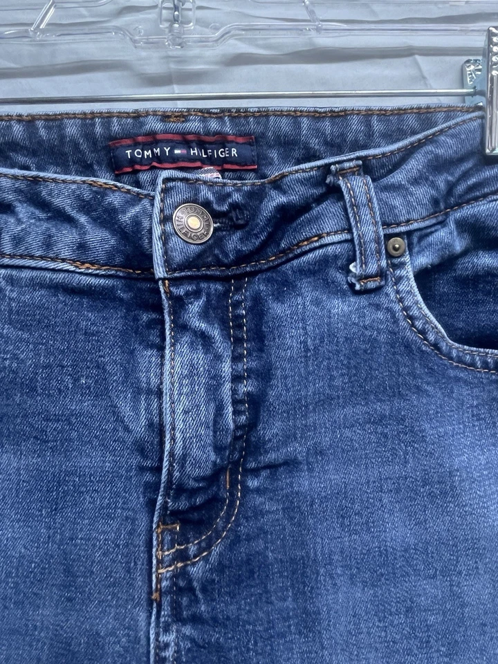 Tommy Hilfiger | Pantalones de mezclilla para mujer azul curva pierna recta talla 10 usados en excelente estado otoño invierno Foto 2 de 4